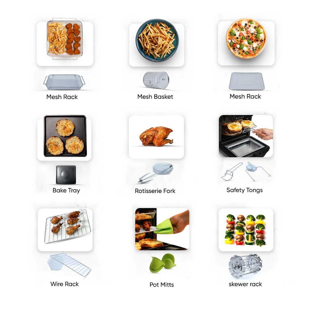 SOLARA Large Digital Air Fryer Oven (12L) - Image 9