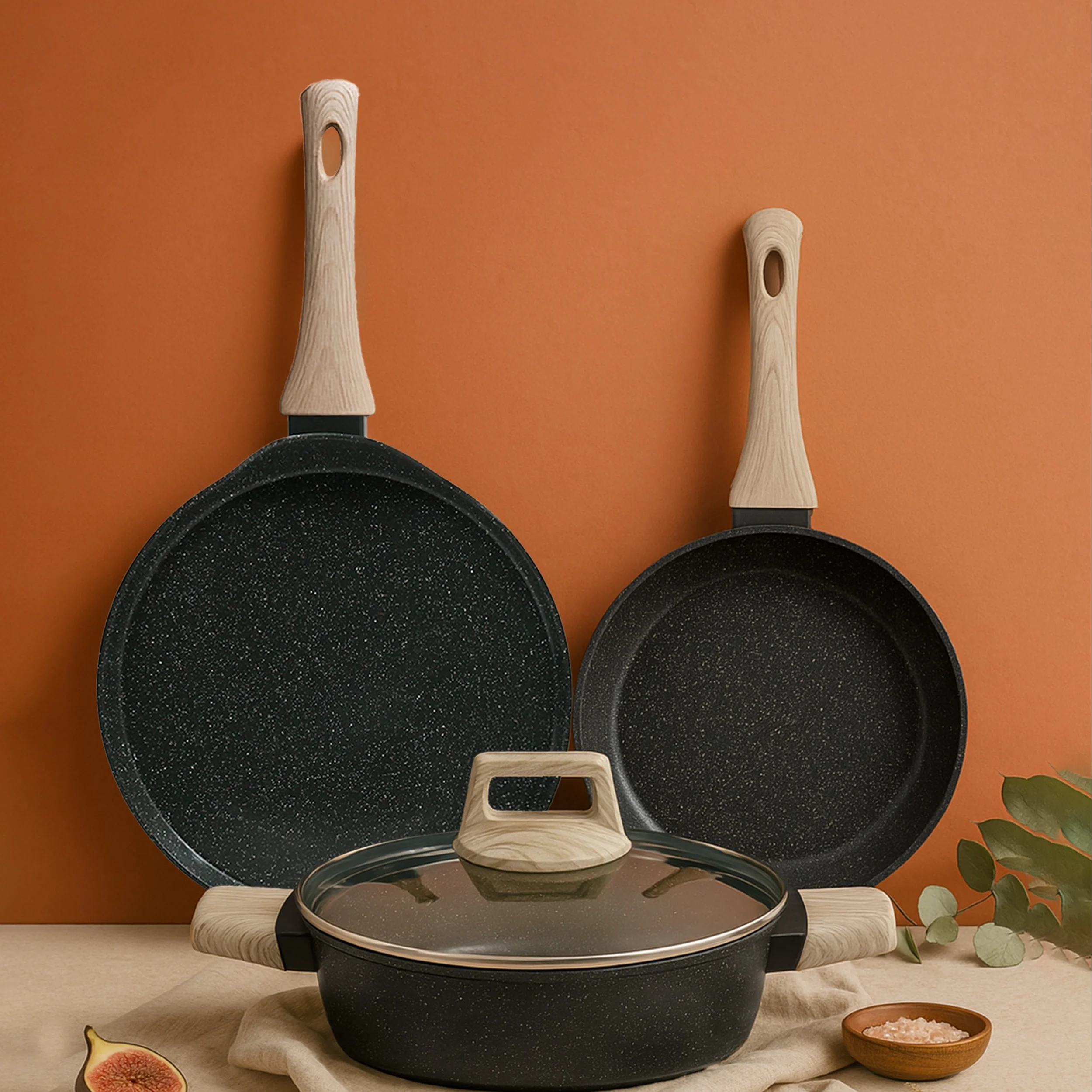 Belmont Ceramic Combo - Kadai + Tawa + Frypan - Image 9