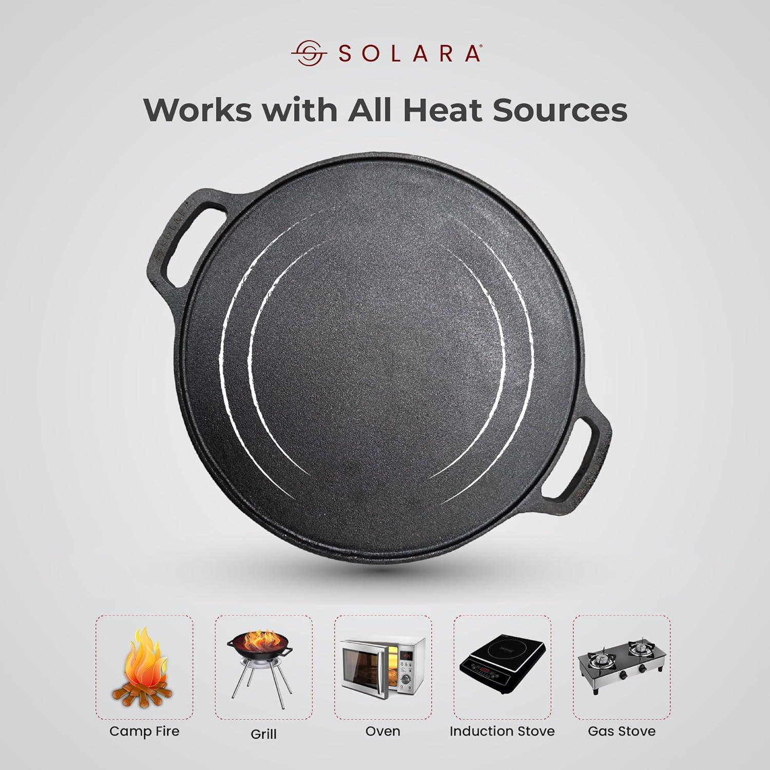 BlackForge Cast Iron Set of 2 : Kadai 10" + Tawa 12" - Image 4