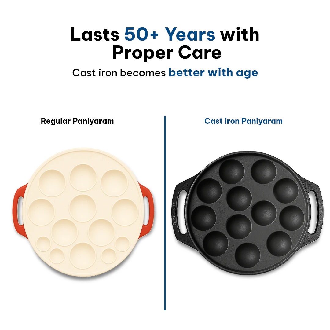 BlackForge Cast Iron Paniyaram - 12 Cavities - Image 5