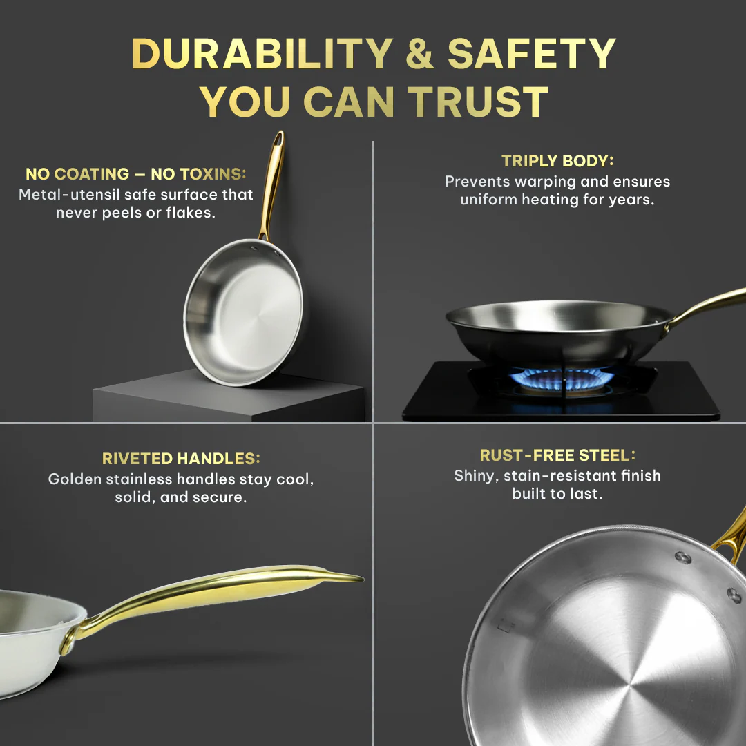 MontClaire Ultimate Combo Set - Stainless Steel With Full Triply - Image 4