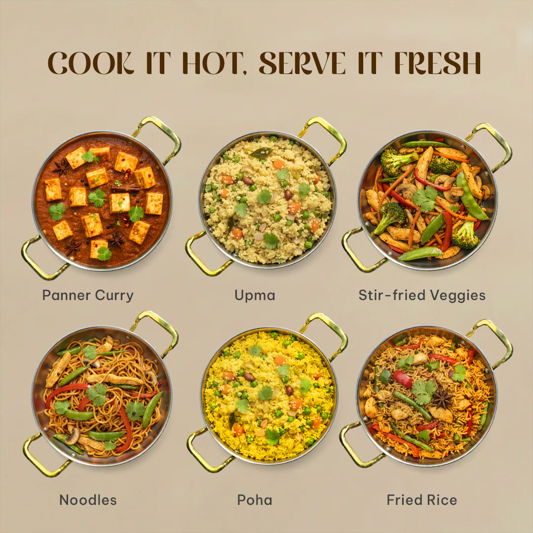 MontClaire Stainless Steel Kadai With Full Triply - 22cm(8.6 Inch), 2.3L Capacity - Image 9