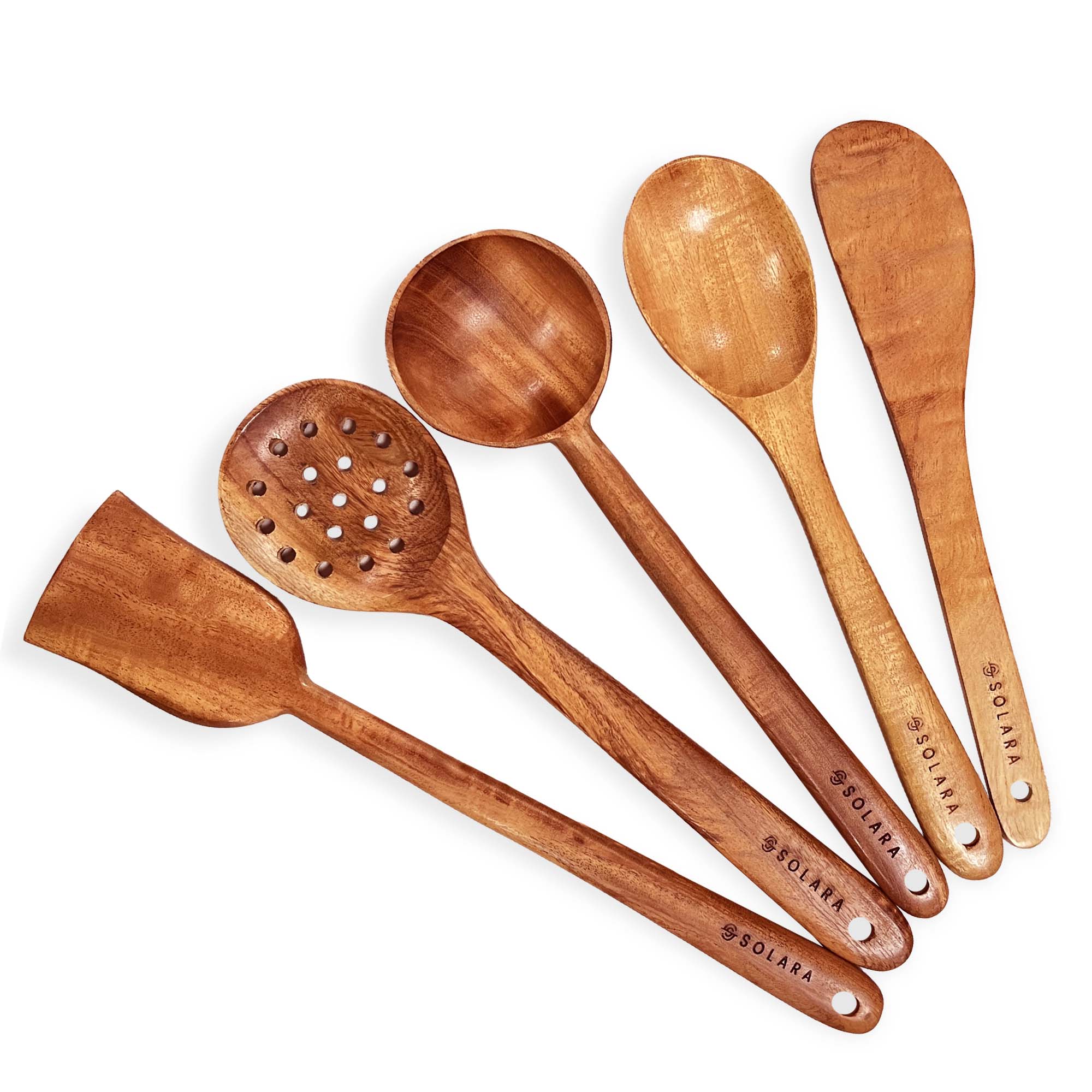 Neem Wood Spatula Set- Pack of 3 - Image 7