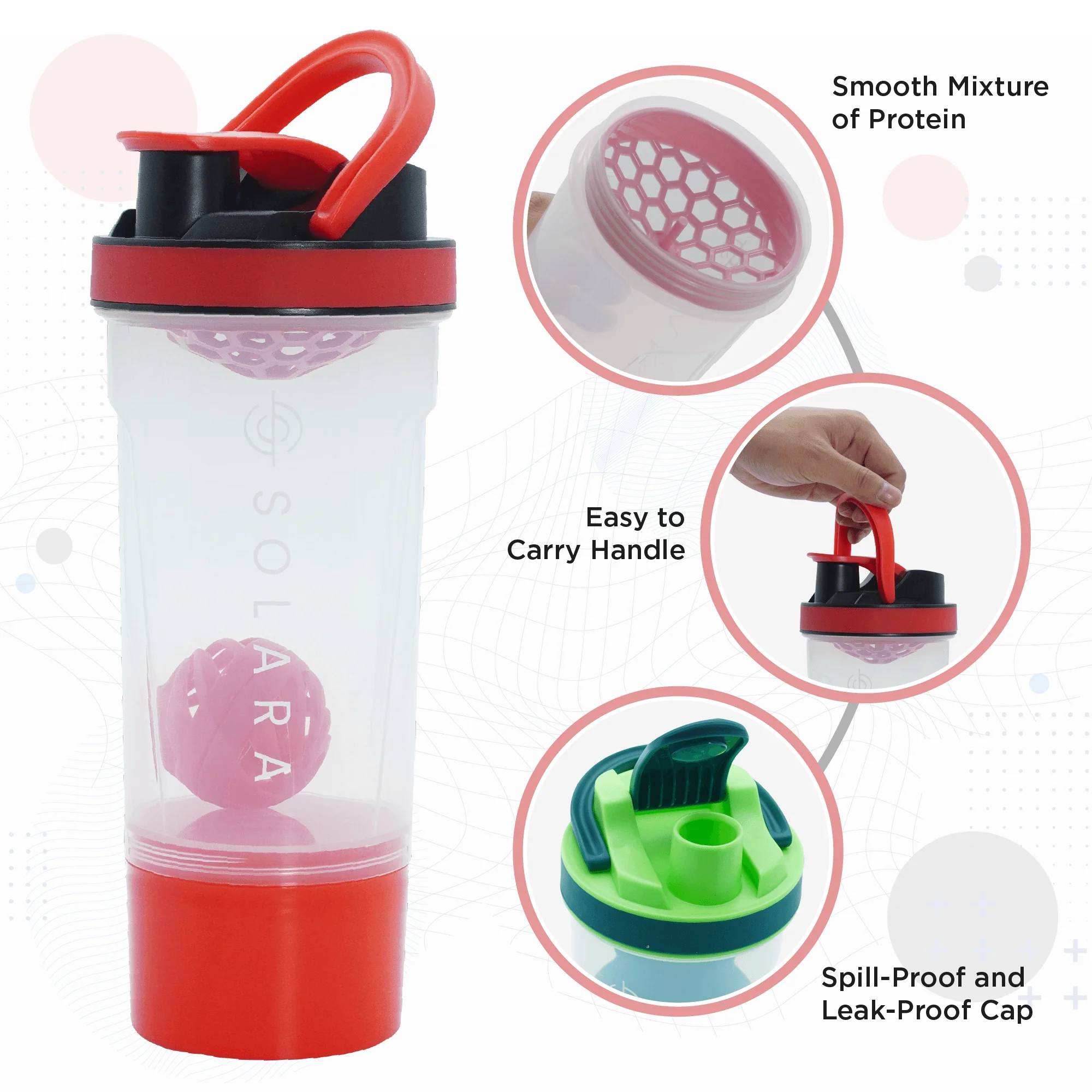 Protein Shaker Bottle -650 ML - Image 5