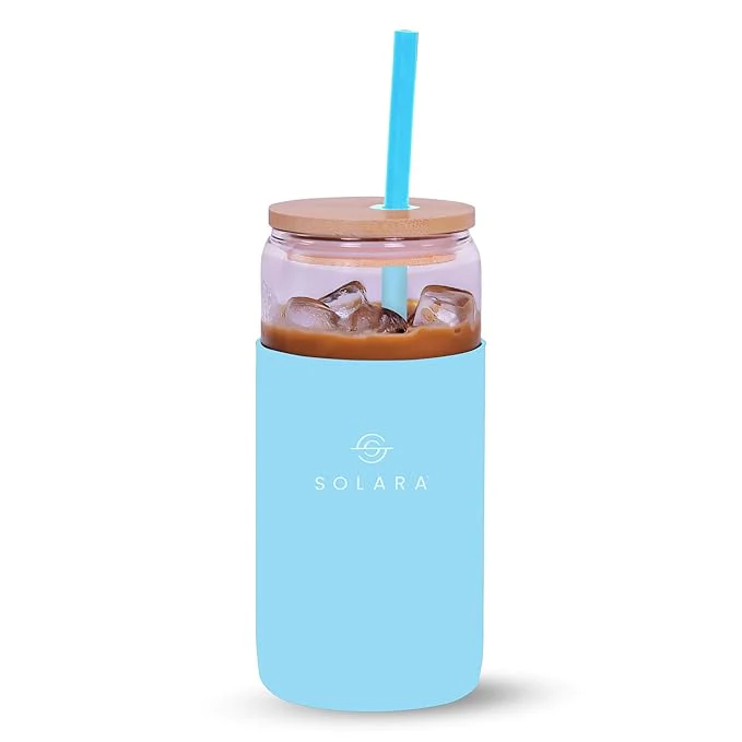 SOLARA Glass Tumbler with Bamboo Lid - Image 5