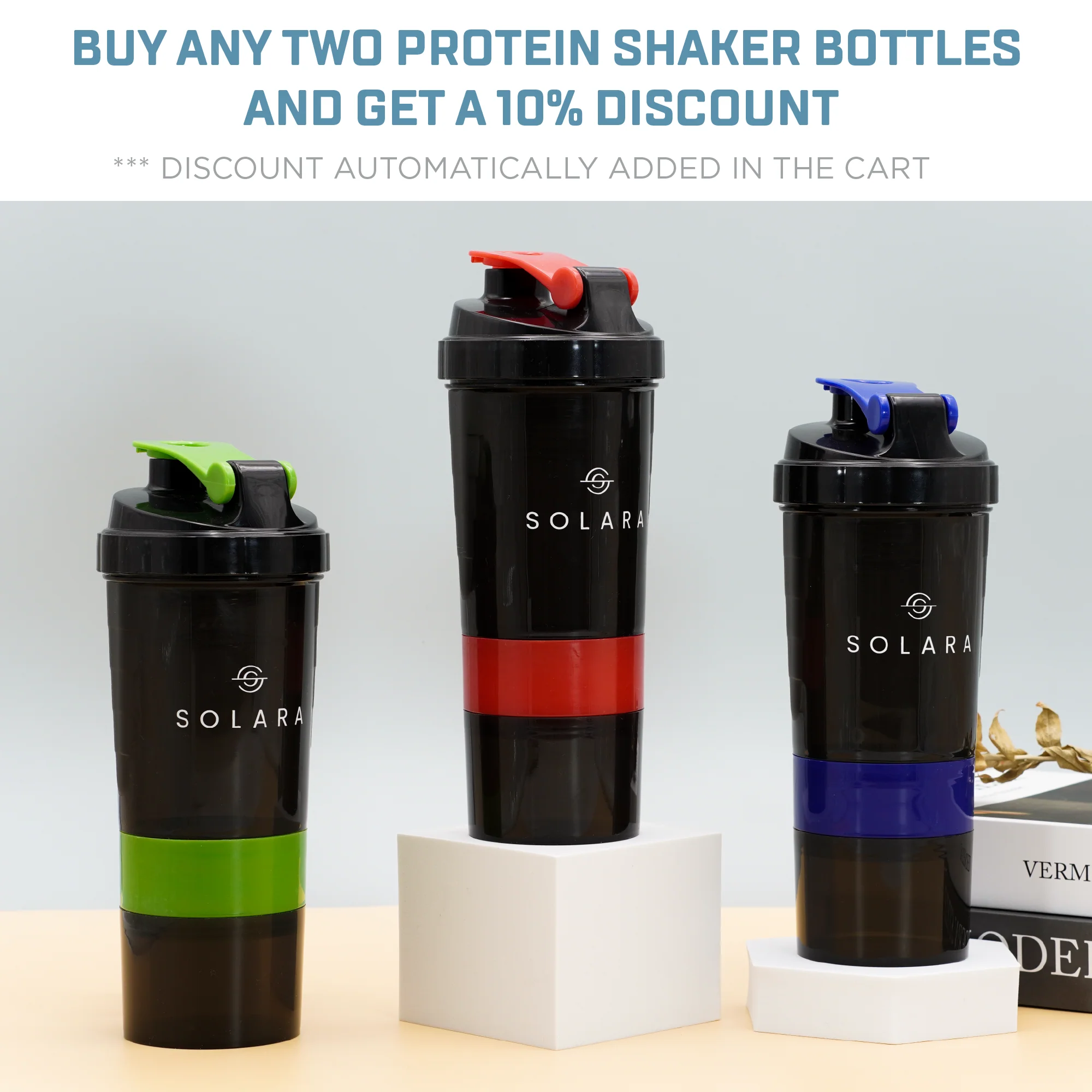 Protein Shaker Bottle with Spring Coil- 650 ML - Image 4