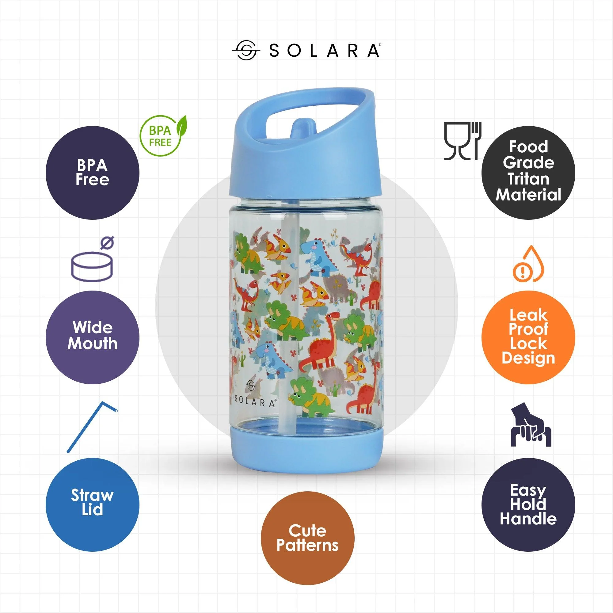 Tritan Sipper Water Bottle - Kids (400ML - Image 10
