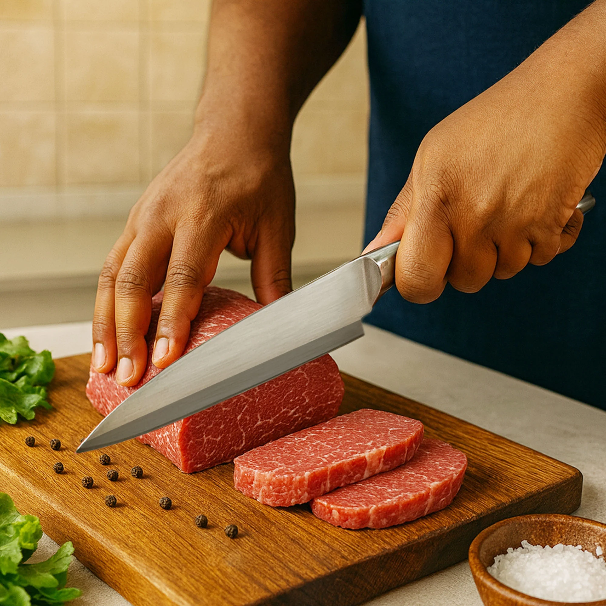Stainless Steel Kitchen Knife Set - Pack of 3 - Image 10