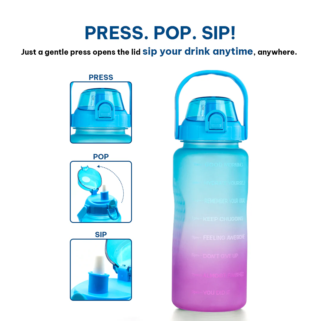 Motivational Water Bottle (100%BPA Free Tritan) - Image 100