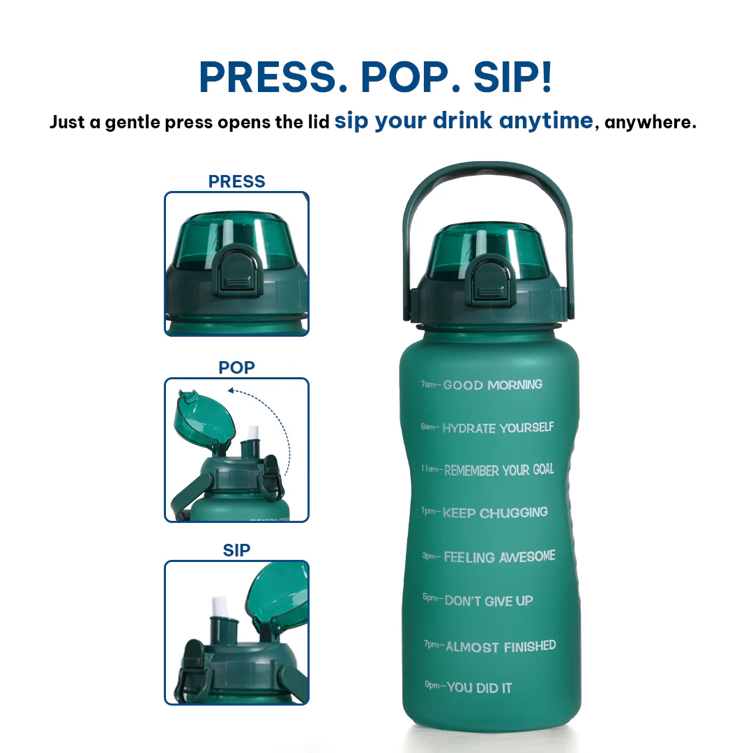 Motivational Water Bottle (100%BPA Free Tritan) - Image 104