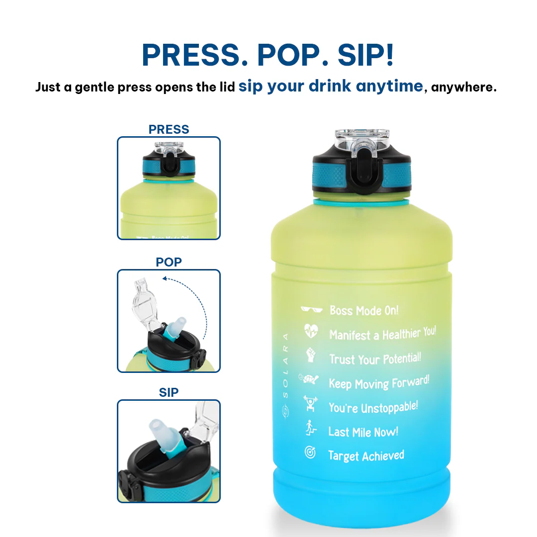 Motivational Water Bottle (100%BPA Free Tritan) - Image 123