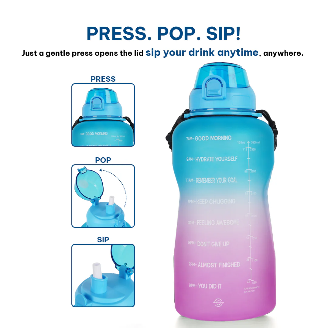 Motivational Water Bottle (100%BPA Free Tritan) - Image 140