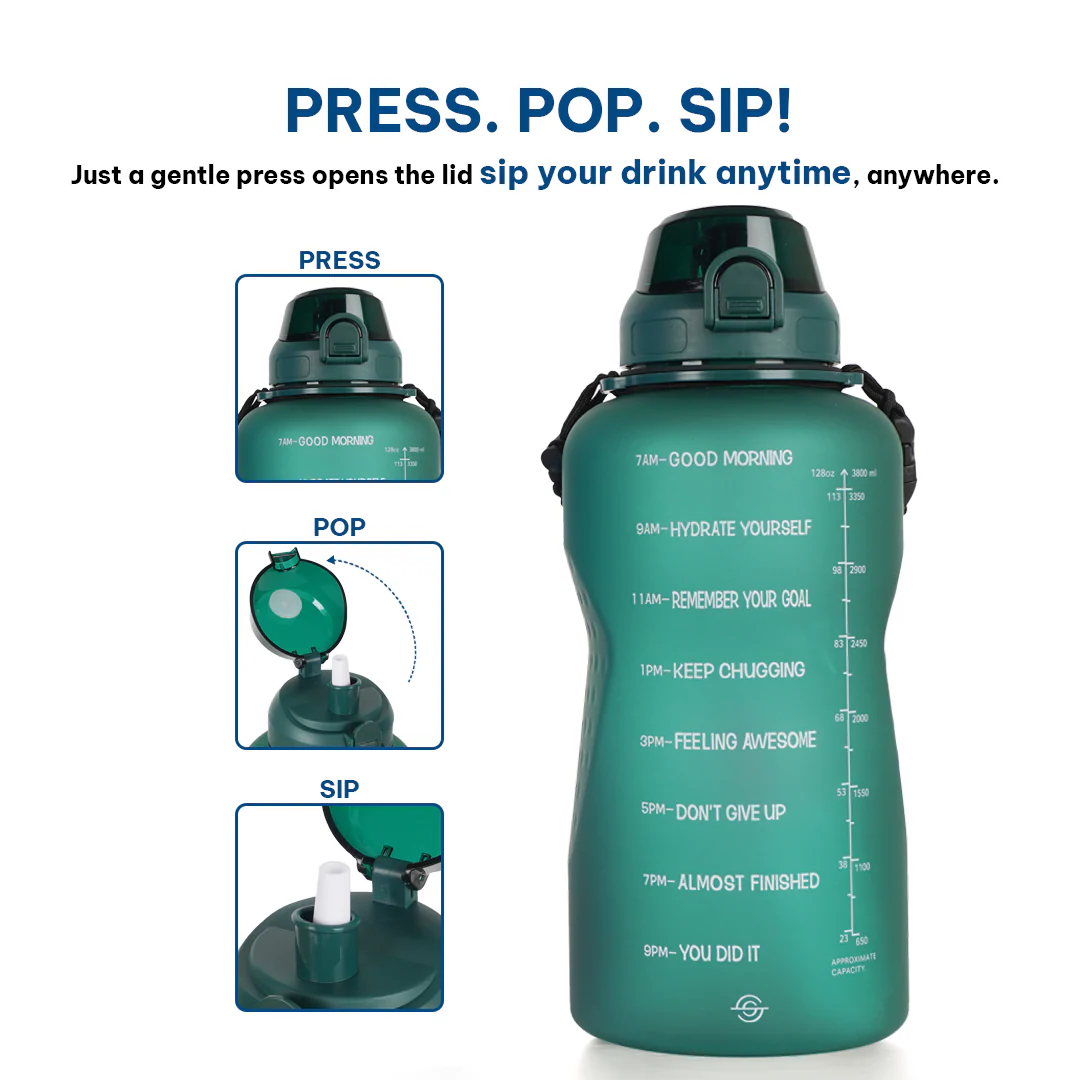 Motivational Water Bottle (100%BPA Free Tritan) - Image 149