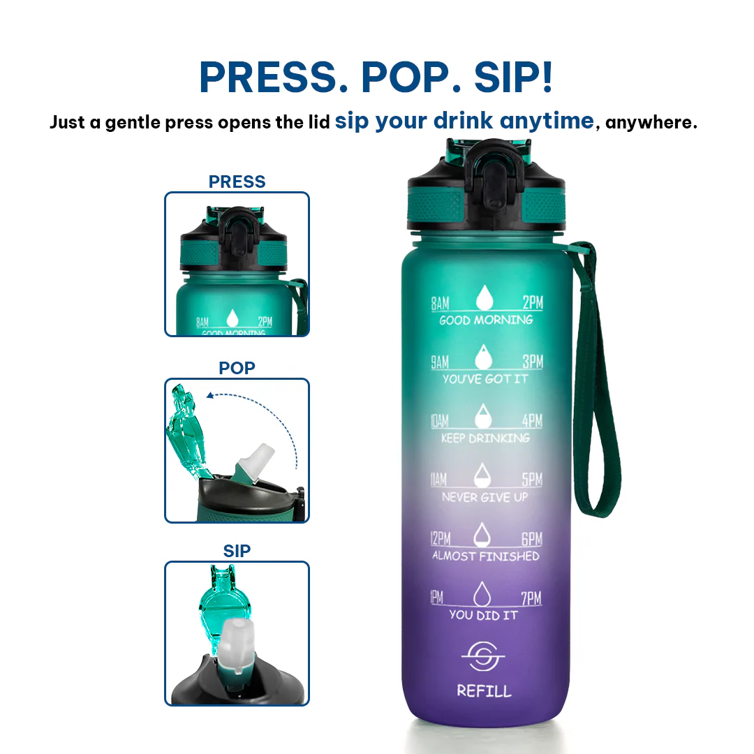 Motivational Water Bottle (100%BPA Free Tritan) - Image 23