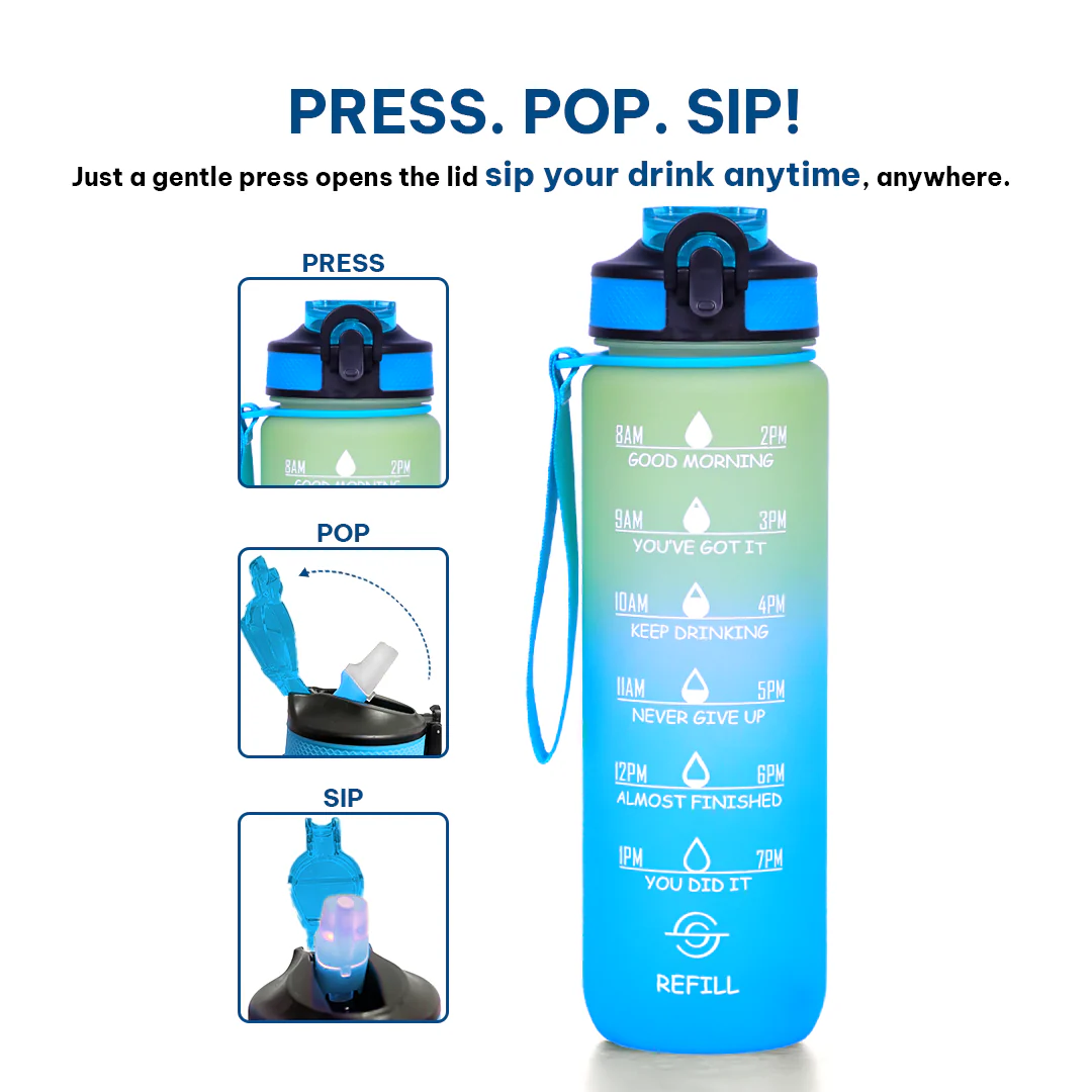 Motivational Water Bottle (100%BPA Free Tritan) - Image 43