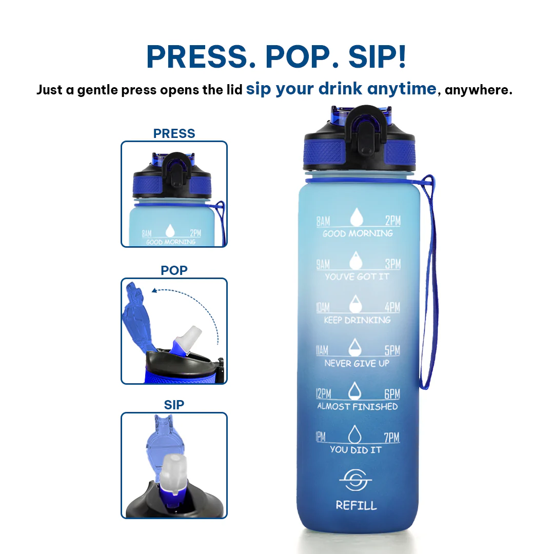 Motivational Water Bottle (100%BPA Free Tritan) - Image 49