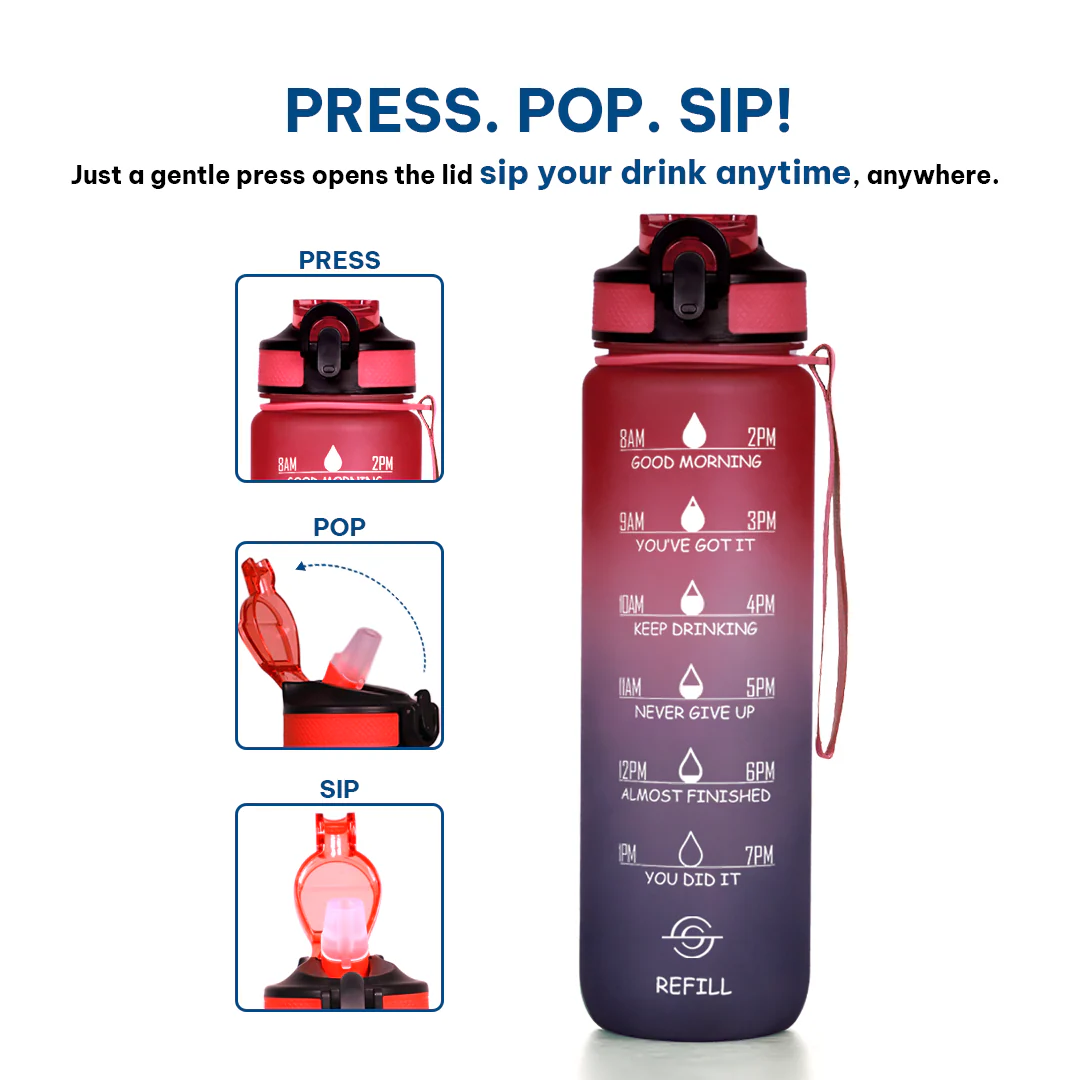 Motivational Water Bottle (100%BPA Free Tritan) - Image 63