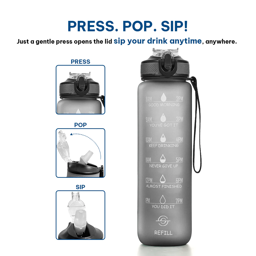 Motivational Water Bottle (100%BPA Free Tritan) - Image 78