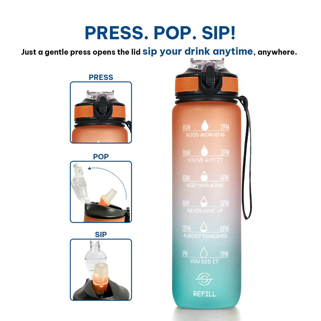 Motivational Water Bottle (100%BPA Free Tritan) - Image 84